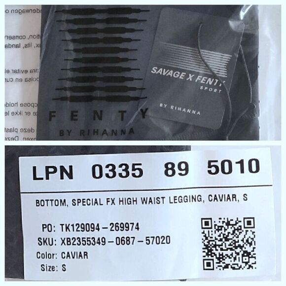 SAVAGE X FENTY Special FX High-Waist Legging Black Caviar SIZE S NEW WITH TAGS - Picture 13 of 13